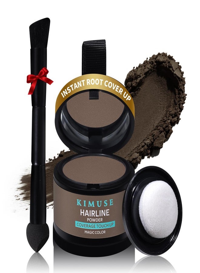 KIMUSE Hairline Powder, Root Touch Up Hair Color, Instantly Conceals Hair Loss, Bald Spot Thin Hair Powder with Dual-ended Hairline Brush for Women and Men, Transfer-proof & Sweat-proof - Image 1